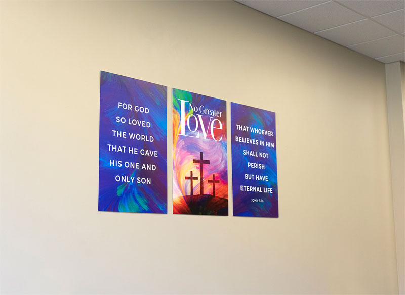 Wall Art, Scripture, Mod Jesus Cross Set, 23 x 23 3