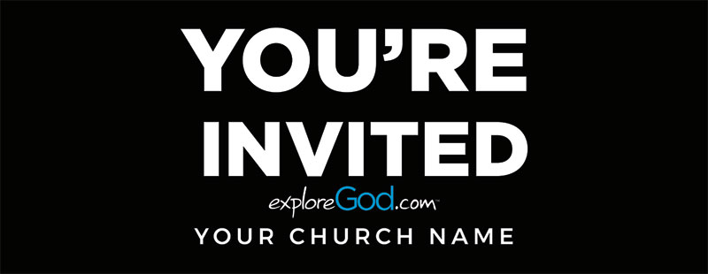 Banners, Encouragement, Explore God You're Invited, 3' x 8'