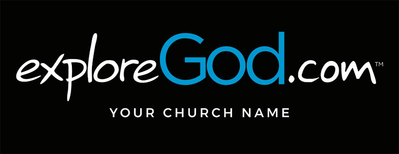 Banners, Encouragement, Explore God Logo, 3' x 8'