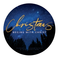 Night Sky Gold Script Christmas 