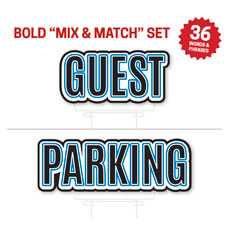 Bold Messages Guest Parking Pair 