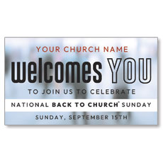 Back to Church Welcomes You Invite 