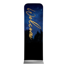 Night Sky Gold Script Welcome 