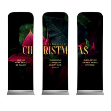 Christmas Poinsettia Triptych 