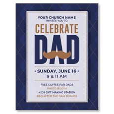 Celebrate Dad Mustache 