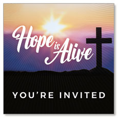 Hope Is Alive Sunrise Cross Invite 