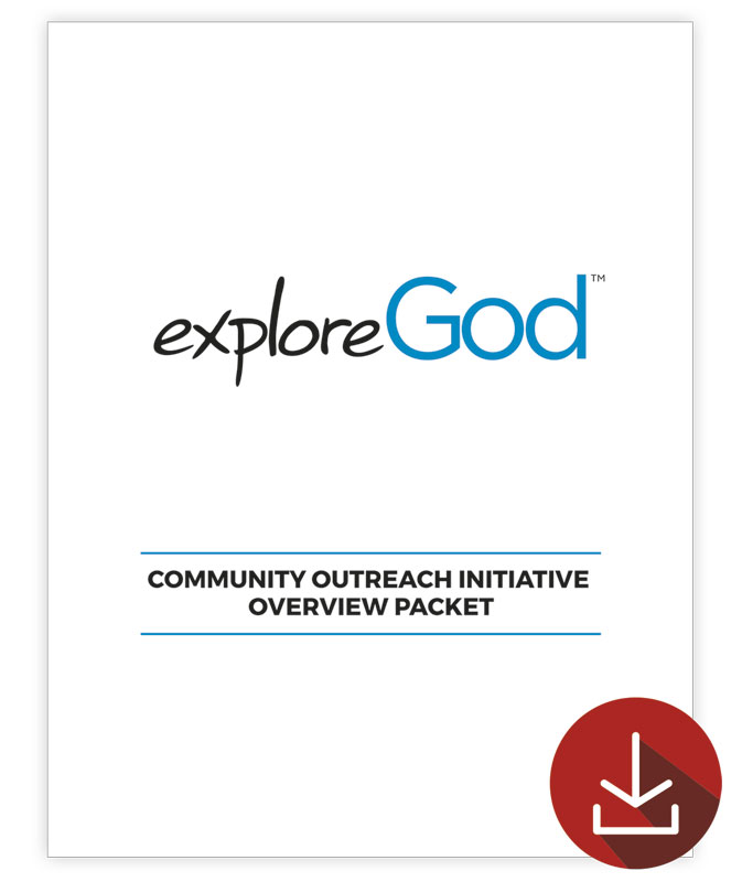 Training Tools, Encouragement, Explore God Community Outreach Initiative Overview Packet