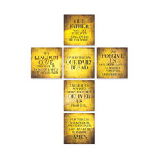 Mod Lords Prayer Cross Set 