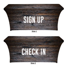 Dark Wood Sign Up Check In 