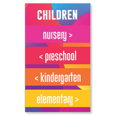 Curved Colors Children Directional 